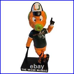 Rare Miami Hurricanes Maniac Mascot Bobblehead College University NCAA Baseball