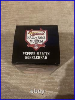 Rare Pepper Martin St Louis Cardinals Hall Of Fame Bobblehead