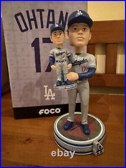 Rare Shohei Ohtani La Dodgers Gray Away Bobble Dubblz Bobblehead Foco Nib