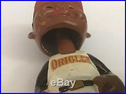 Rare Vintage Baltimore Orioles Black Face Series Nodder (bobblehead) Ex