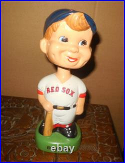 Rare Vintage Boston Red Sox MLB Bobblehead Nodder Blue Cap Round Green Base