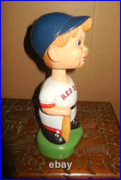 Rare Vintage Boston Red Sox MLB Bobblehead Nodder Blue Cap Round Green Base