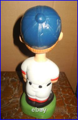 Rare Vintage Boston Red Sox MLB Bobblehead Nodder Blue Cap Round Green Base