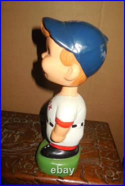 Rare Vintage Boston Red Sox MLB Bobblehead Nodder Blue Cap Round Green Base