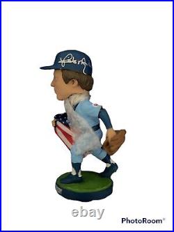 Rick Monday Signed Flag Dodger SGA (2013) Bobblehead. PSA/DNA COA