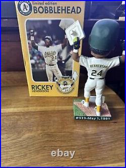 Rickey Henderson Bobblehead 2011 Limited Edition Oakland A's With Box