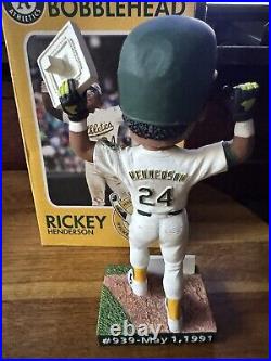 Rickey Henderson Bobblehead 2011 Limited Edition Oakland A's With Box