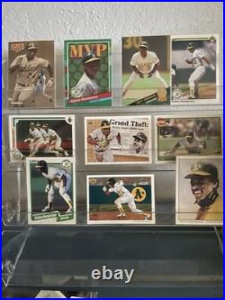 Rickey Henderson Bundle 91 A's mag'll bobble10 A's cards Auth Fan poster79/80