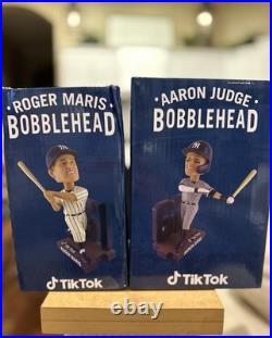 Roger Maris 61 HR Bobblehead and Aaron Judge 62 HR Bobblehead Set NY Yankees