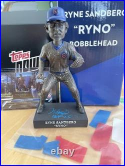 Ryne Sandberg Statue Bobblehead Chicago Cubs SGA 6/23/24 Auto Confetti Topps Now