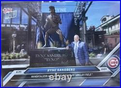 Ryne Sandberg Statue Bobblehead Chicago Cubs SGA 6/23/24 Auto Confetti Topps Now