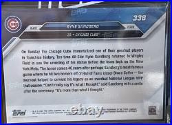 Ryne Sandberg Statue Bobblehead Chicago Cubs SGA 6/23/24 Auto Confetti Topps Now