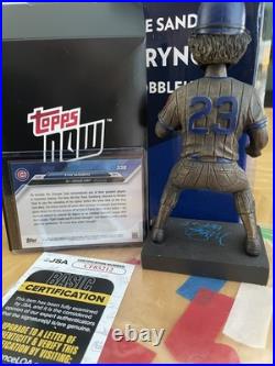 Ryne Sandberg Statue Bobblehead Chicago Cubs SGA 6/23/24 Auto Confetti Topps Now