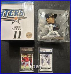 SHOHEI OTANI Nippon Ham Fighters Pitcher Ver. Bobblehead Figure/(2) CARDS