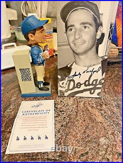 SIGNED Sandy Koufax No Hitter Brooklyn LA Dodgers 2012 Bobble head Autographed