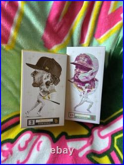 San Diego Padres Fernando Tatis Jr Jackson Merrill Bobble Head Blanket & Bat