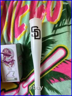 San Diego Padres Fernando Tatis Jr Jackson Merrill Bobble Head Blanket & Bat