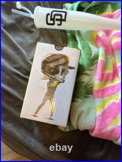 San Diego Padres Fernando Tatis Jr Jackson Merrill Bobble Head Blanket & Bat