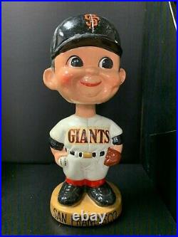 San Francisco GIANTS Vintage Nodder Green Base Bobblehead Bobbing Bobble Head