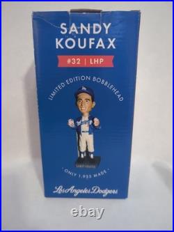 Sandy Koufax 1955 No Hitter Brooklyn LA Dodgers 2012 Bobblehead SGA with COA card