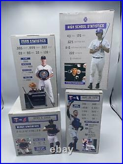 Set of 4 Joe Mauer Twins Bobbleheads Brand New In Box Hall Of Fame
