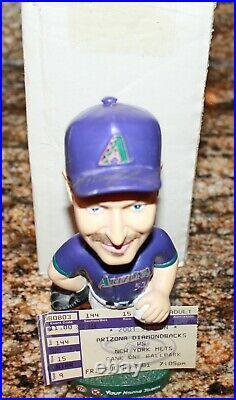 Set of (5) 2001 Signed AZ Diamondbacks Purple SGA Bobbleheads Auto Rare Bobbles