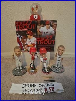Shohei Ohtani And Mike Trout Bobblehead Lot