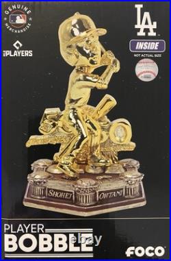 Shohei Ohtani LA Dodgers 50 HRs & 50 Stolen Bases Mini Golden Bobblehead #23/550
