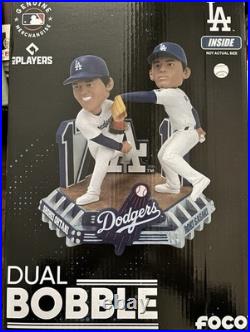 Shohei Ohtani Roki Sasaki 8 Inch Bobblehead LA DODGERS NIB FOCO Limited Edit