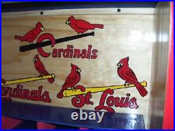 St. Louis Cardinals Bobble Head Display Case with 3 logos shipped dis-assembled