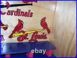 St. Louis Cardinals Bobble Head Display Case with 3 logos shipped dis-assembled