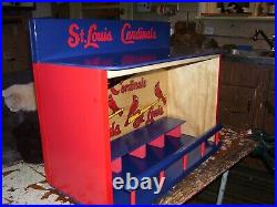 St. Louis Cardinals Bobble Head Display Case with 3 logos shipped dis-assembled
