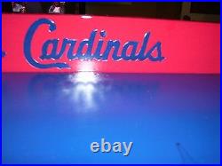 St. Louis Cardinals Bobble Head Display Case with STL & Bird Logo Pinewood
