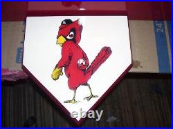 St. Louis Cardinals Bobble heads Display shelf Angry Bird 8 x 28 in. With Rail
