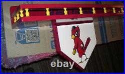 St. Louis Cardinals Bobble heads Display shelf Angry Bird 8 x 28 in. With Rail