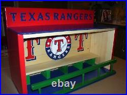 Texas Rangers Bobble Heads Display Case T logos shipped dis-assembled