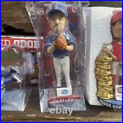 Texas Rangers Bobbleheads Ivan Rodriquez Roughed Odor Colby Lewis Jeff Banister
