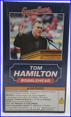 Tom Hamilton Bobblehead Cleveland Guardians New In Box 2024 TALKING With Voice