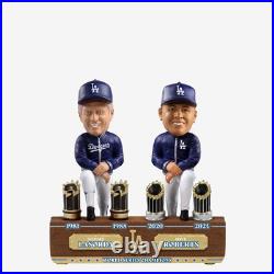 Tommy Lasorda Dave Roberts Los Angeles Dodgers 2x World Series Bobblehead