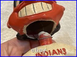 VINTAGE 1962 Cleveland Indians Wahoo White Base Bobblehead/Nodder, RARE-LOOK