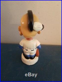 VTG 1960s Milwaukee braves mascot baseball mini bobble head nodder bat Japan
