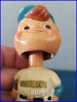 (VTG) 1960s chicago whitesox moon face mini bobble head nodder doll Japan rare
