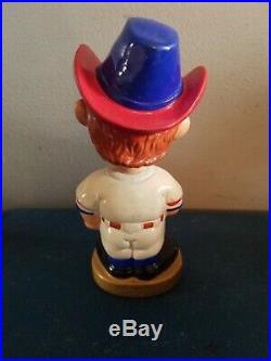 VTG 1972 texas rangers baseball guy & cowboy hat nodder bobblehead doll japan