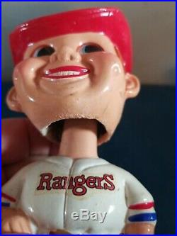 VTG 1972 texas rangers baseball guy & cowboy hat nodder bobblehead doll japan