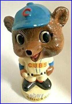 Very Rare 1962 Mini Chicago Cubs Mascot with round white base