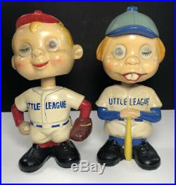 Vintage 1950s Little League Baseball Player Bobble Head Nodder Set Ace Japan