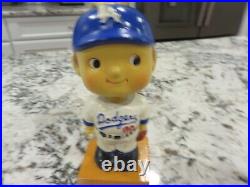 Vintage 1960-61 Los Angeles Dodgers Square Wood Base Bobblehead Nodder Japan