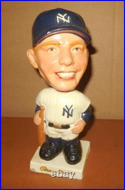 Vintage 1960's Mickey Mantle Bobblehead/Nodder / New York Yankees / White Base