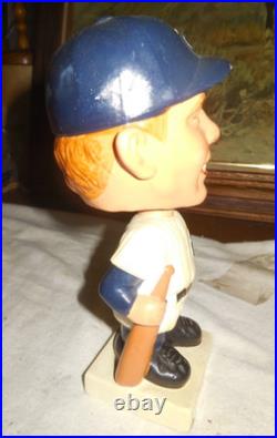 Vintage 1960's Mickey Mantle Bobblehead/Nodder / New York Yankees / White Base