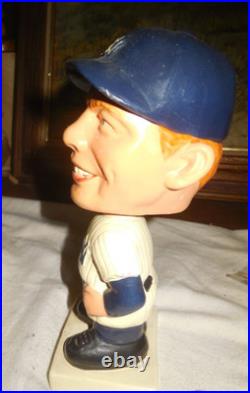 Vintage 1960's Mickey Mantle Bobblehead/Nodder / New York Yankees / White Base